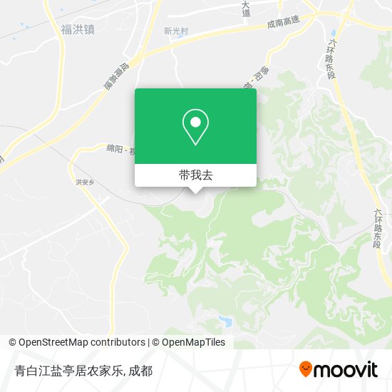 青白江盐亭居农家乐地图