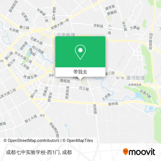 成都七中实验学校-西1门地图