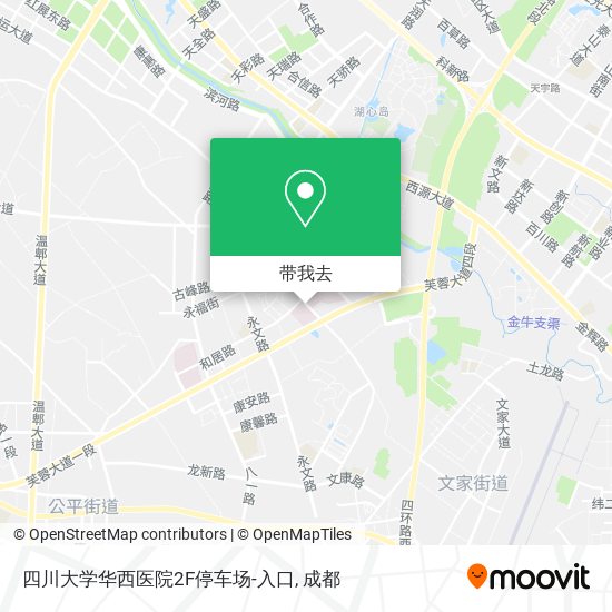 四川大学华西医院2F停车场-入口地图