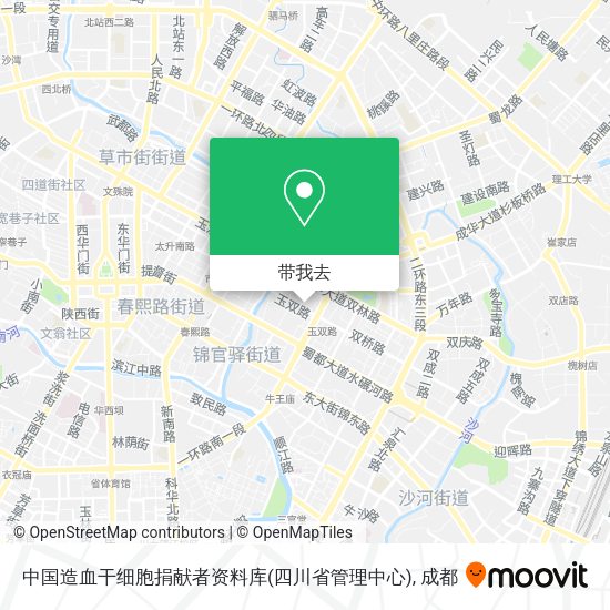 中国造血干细胞捐献者资料库(四川省管理中心)地图