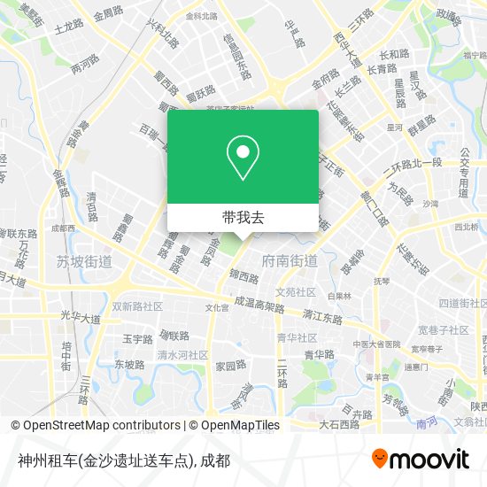 神州租车(金沙遗址送车点)地图