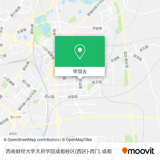 西南财经大学天府学院成都校区(西区)-西门地图