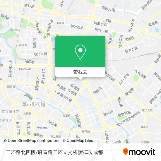二环路北四段/府青路二环立交桥(路口)地图