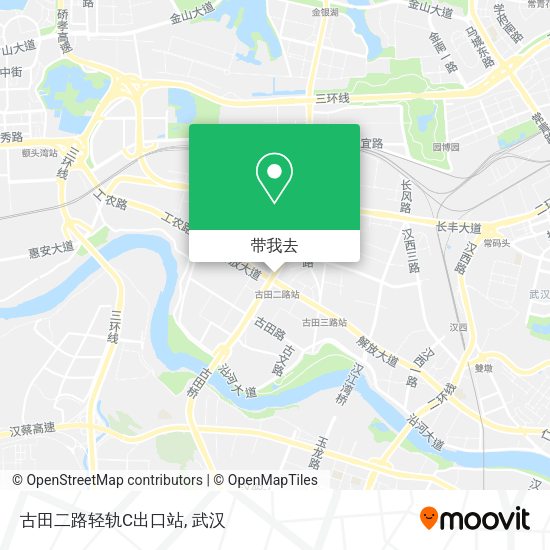 古田二路轻轨C出口站地图