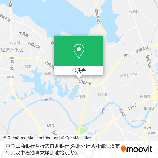 中国工商银行离行式自助银行(湖北分行营业部江汉支行武汉中石油盘龙城加油站)地图