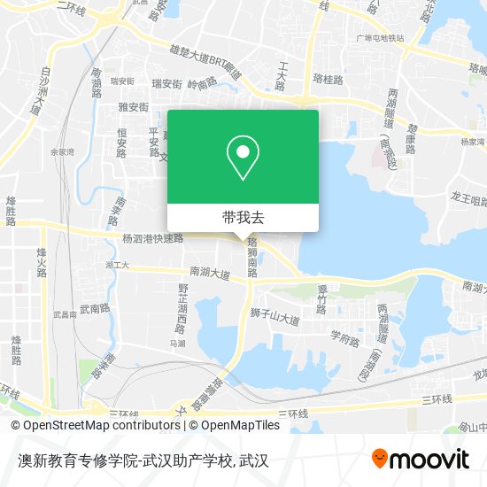 澳新教育专修学院-武汉助产学校地图