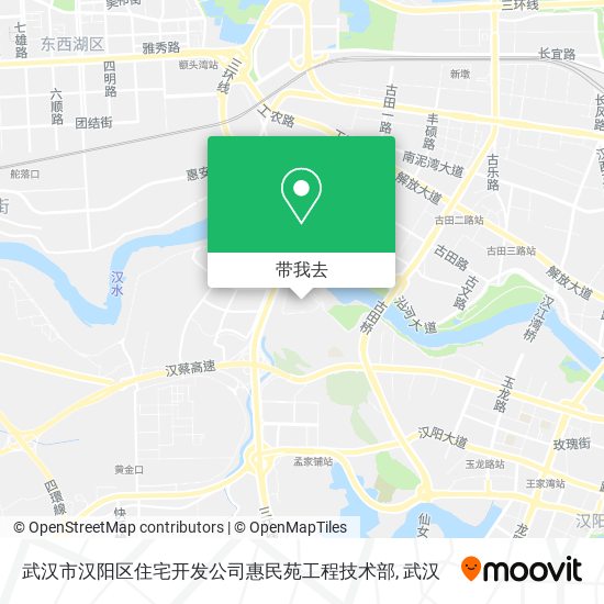 武汉市汉阳区住宅开发公司惠民苑工程技术部地图