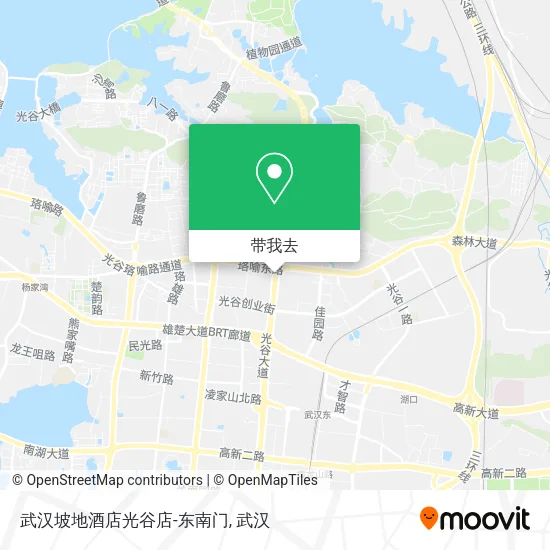 武汉坡地酒店光谷店-东南门地图
