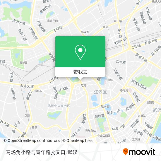 马场角小路与青年路交叉口地图