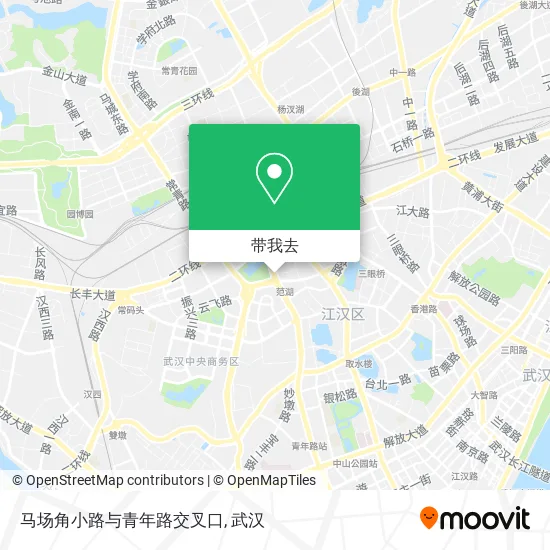 马场角小路与青年路交叉口地图