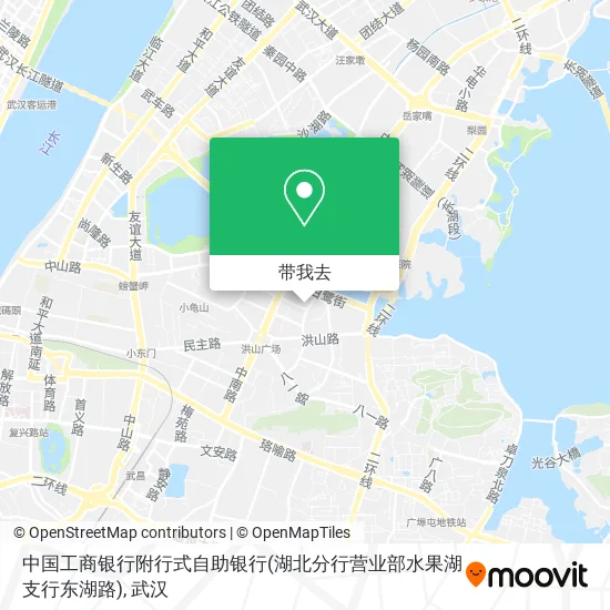 中国工商银行附行式自助银行(湖北分行营业部水果湖支行东湖路)地图