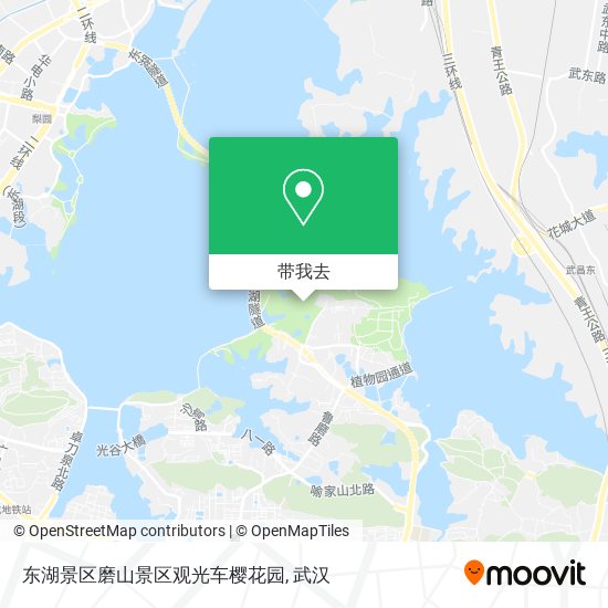 东湖景区磨山景区观光车樱花园地图