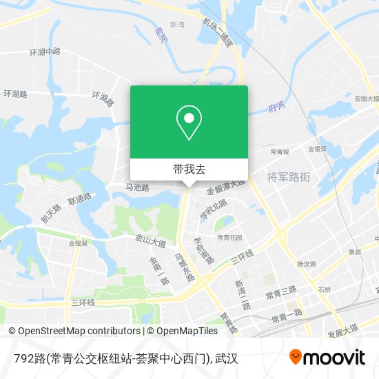 792路(常青公交枢纽站-荟聚中心西门)地图