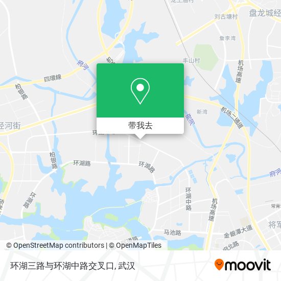 环湖三路与环湖中路交叉口地图