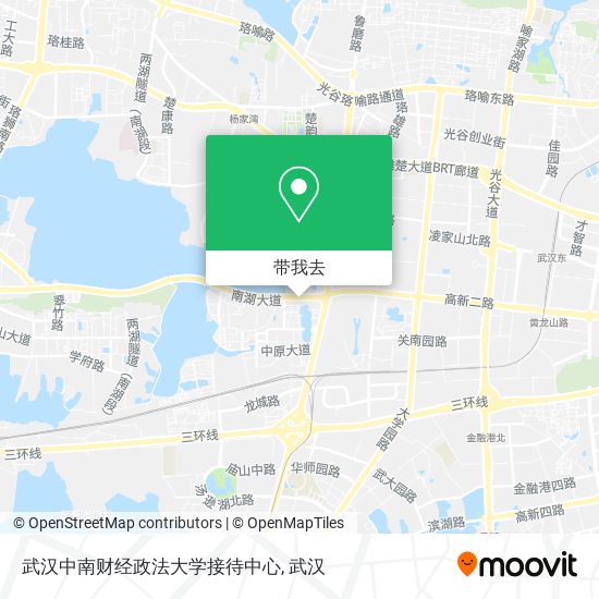 武汉中南财经政法大学接待中心地图