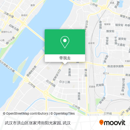 武汉市洪山区张家湾街阳光家园地图