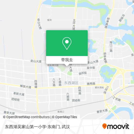 东西湖吴家山第一小学-东南门地图