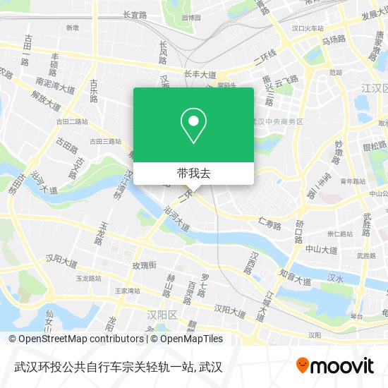 武汉环投公共自行车宗关轻轨一站地图