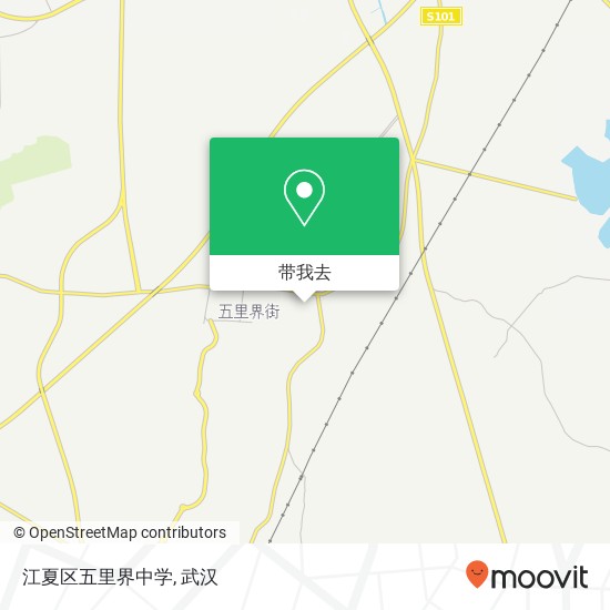 江夏区五里界中学地图