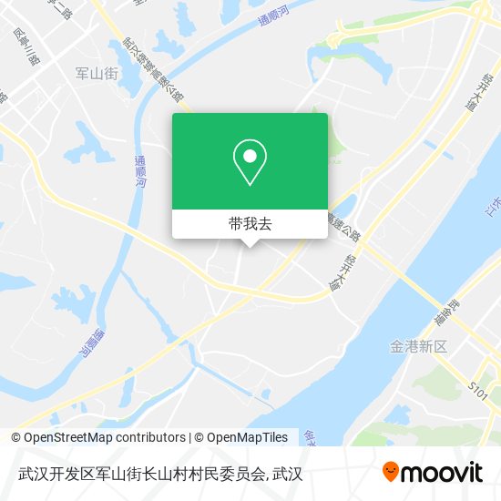 武汉开发区军山街长山村村民委员会地图