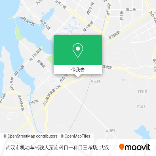 武汉市机动车驾驶人栗庙科目一科目三考场地图