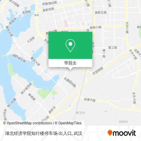 湖北经济学院知行楼停车场-出入口地图