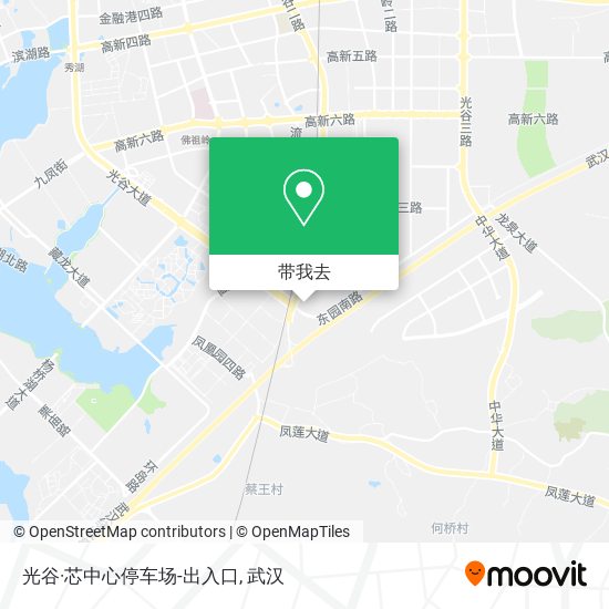 光谷·芯中心停车场-出入口地图
