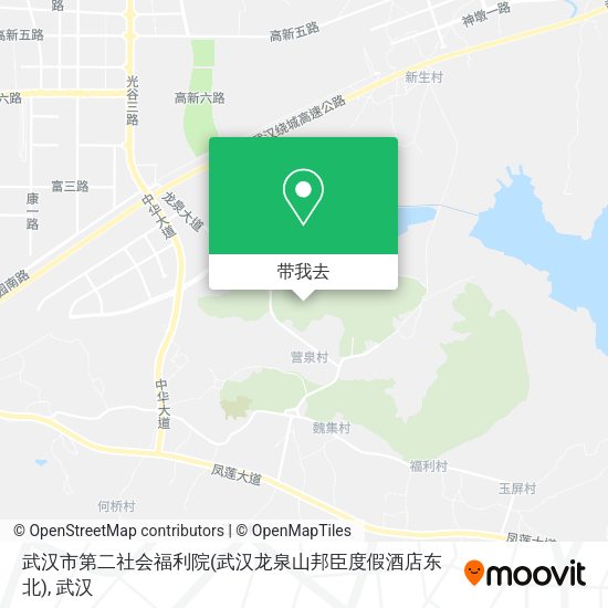 武汉市第二社会福利院(武汉龙泉山邦臣度假酒店东北)地图