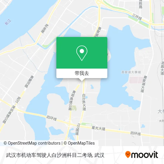 武汉市机动车驾驶人白沙洲科目二考场地图