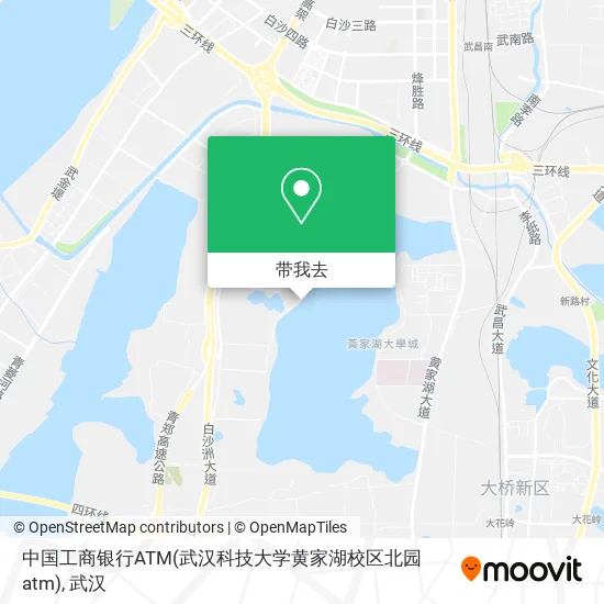 中国工商银行ATM(武汉科技大学黄家湖校区北园atm)地图