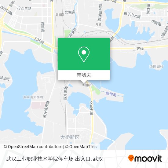 武汉工业职业技术学院停车场-出入口地图