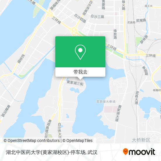湖北中医药大学(黄家湖校区)-停车场地图