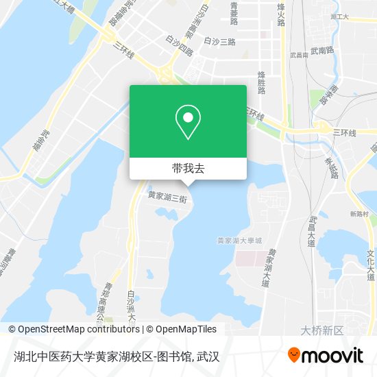 湖北中医药大学黄家湖校区-图书馆地图