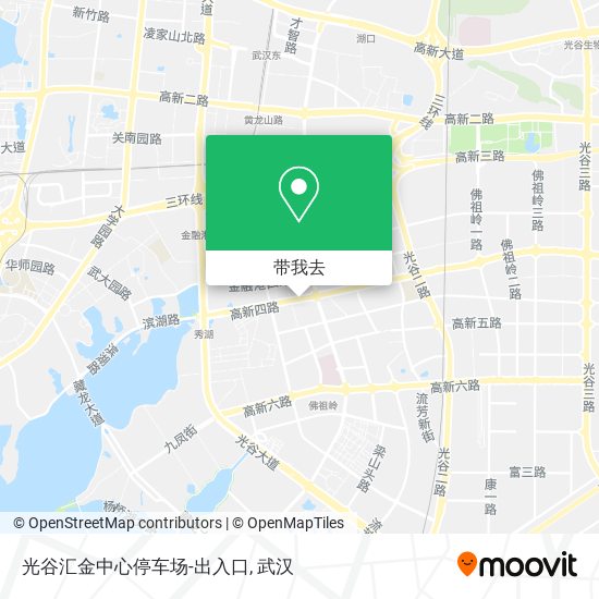 光谷汇金中心停车场-出入口地图