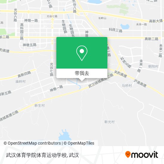 武汉体育学院体育运动学校地图
