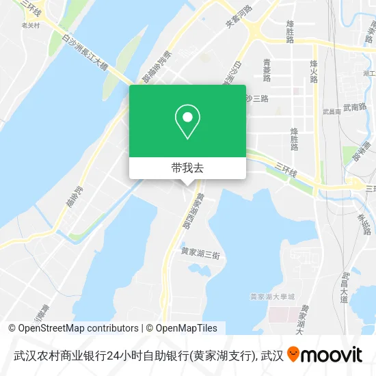武汉农村商业银行24小时自助银行(黄家湖支行)地图