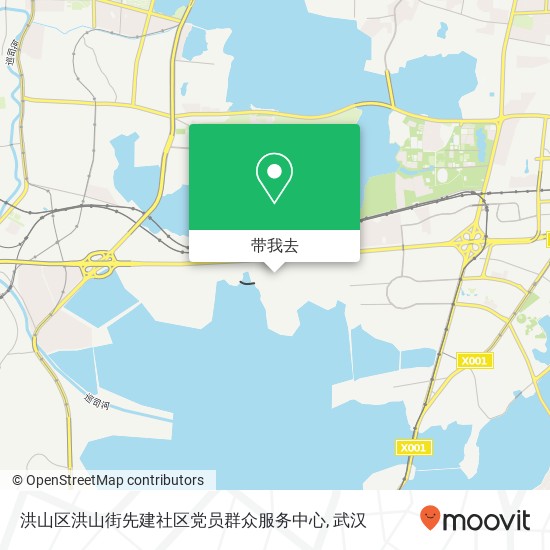 洪山区洪山街先建社区党员群众服务中心地图