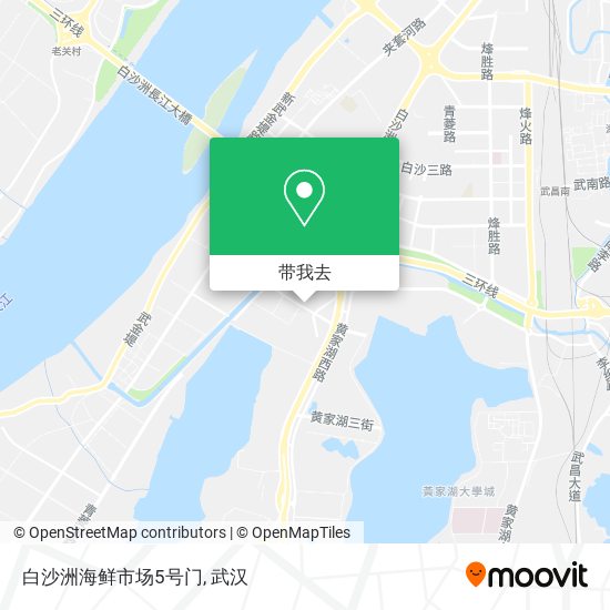白沙洲海鲜市场5号门地图