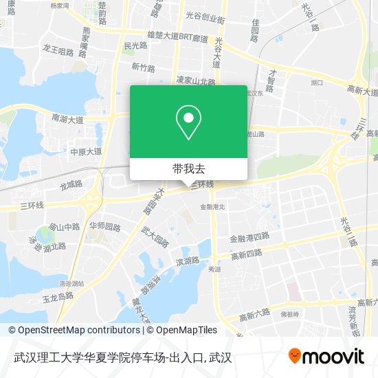 武汉理工大学华夏学院停车场-出入口地图