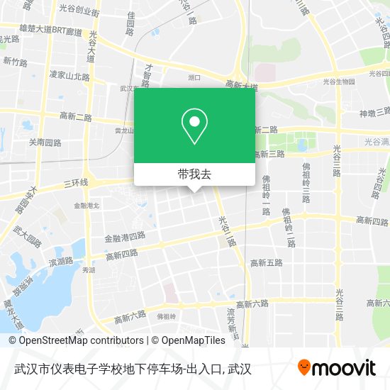 武汉市仪表电子学校地下停车场-出入口地图