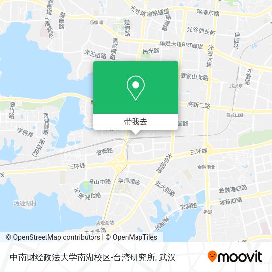 中南财经政法大学南湖校区-台湾研究所地图