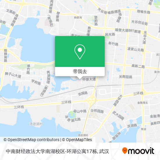 中南财经政法大学南湖校区-环湖公寓17栋地图