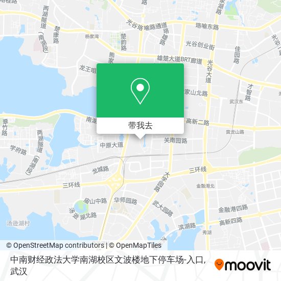 中南财经政法大学南湖校区文波楼地下停车场-入口地图