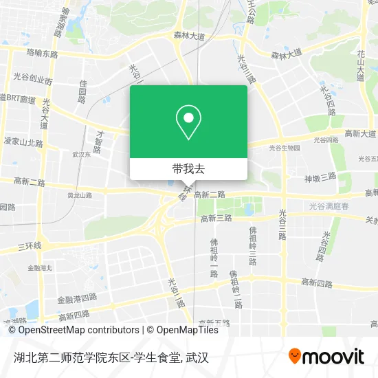 湖北第二师范学院东区-学生食堂地图