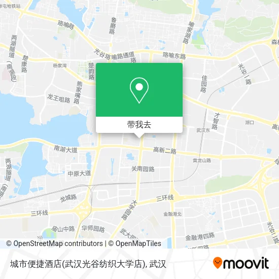 城市便捷酒店(武汉光谷纺织大学店)地图