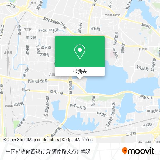中国邮政储蓄银行(珞狮南路支行)地图