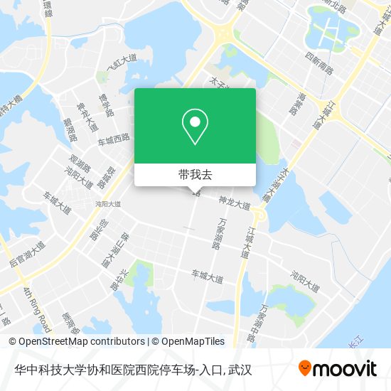 华中科技大学协和医院西院停车场-入口地图