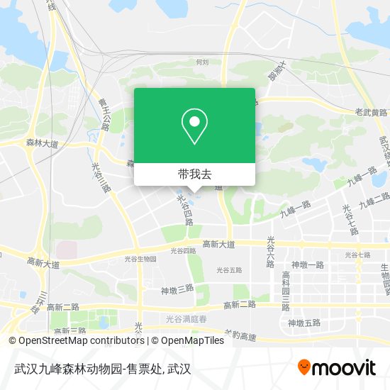 武汉九峰森林动物园-售票处地图