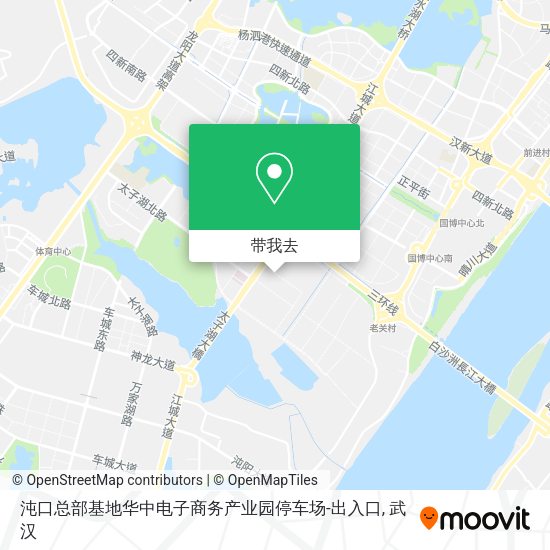 沌口总部基地华中电子商务产业园停车场-出入口地图
