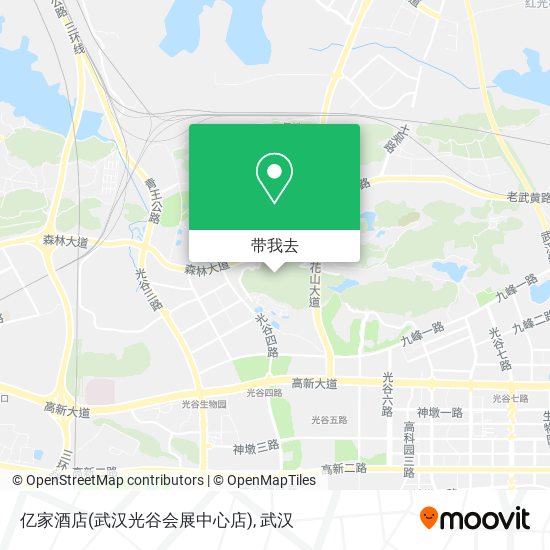 亿家酒店(武汉光谷会展中心店)地图